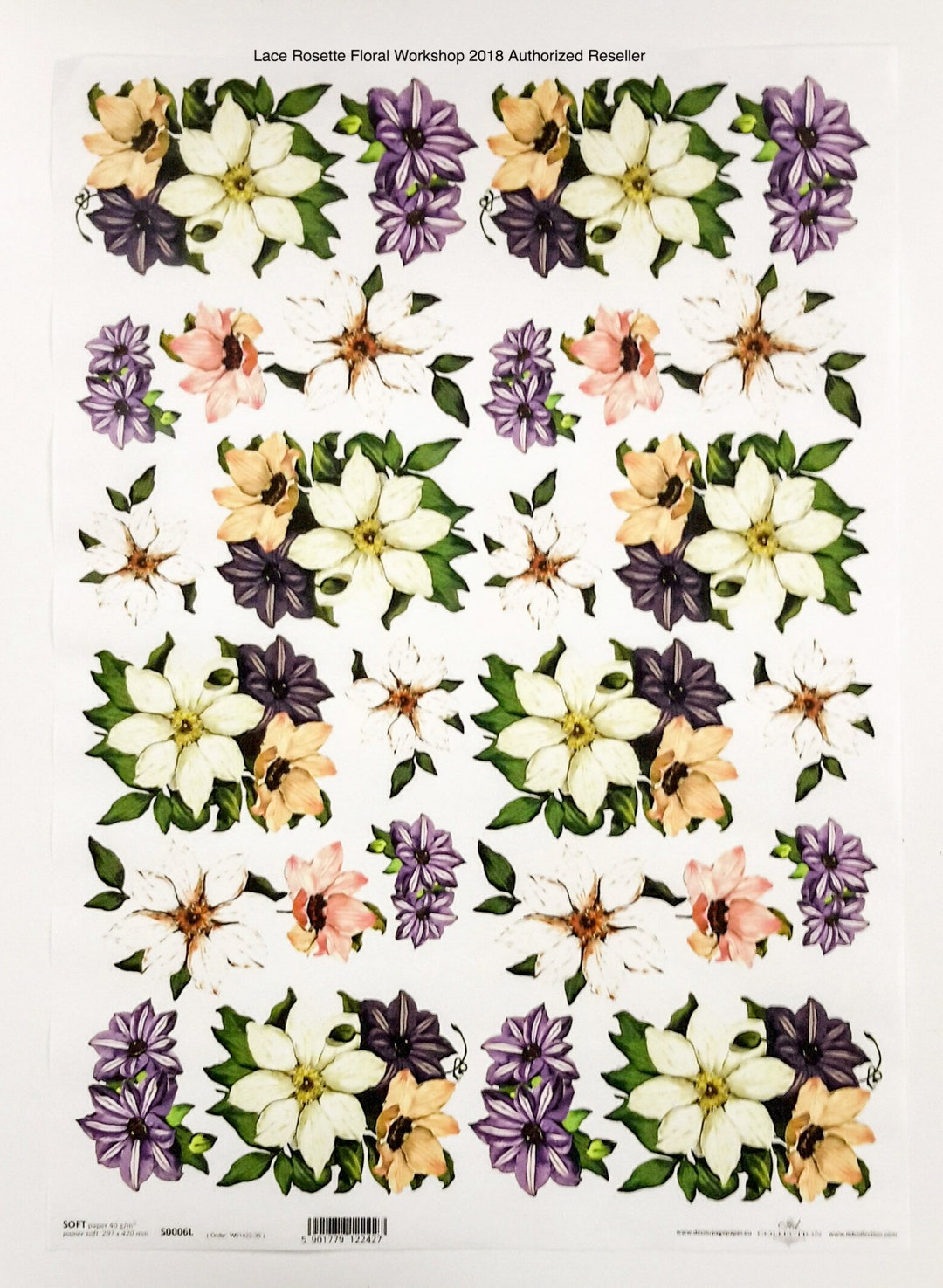Soft Rice Sheet Decoupage Soft Rice Paper Sheets A3 Size 297mm X 400mm - Set 1 - Listed ...