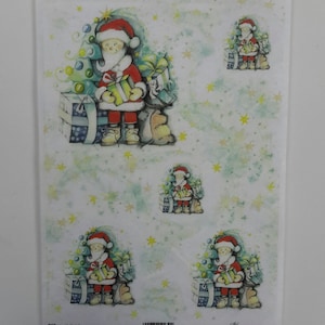 Decoupage Christmas Rice Paper Sheets A4 Size 210mmx297mm - Set 2 - Listed Price is for One Sheet
