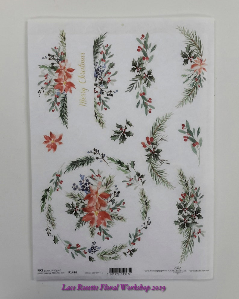 Decoupage Christmas Rice Paper Sheets A4 Size 210mmx297mm Etsy