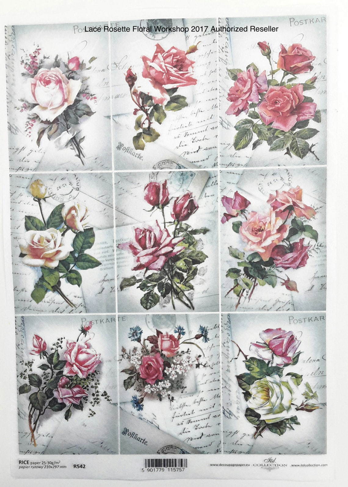 Decoupage Rice Paper Sheets A4 Size 210mm X 297mm - Set 5 - Listed ...