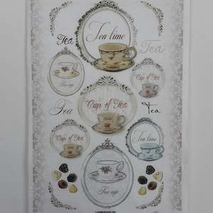 Decoupage Soft Rice Paper Sheets A4 Size 210mm x 297mm - Set 24 - Listed Price is for One Sheet
