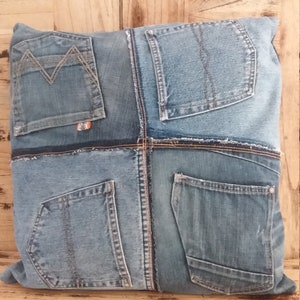 denim pillow