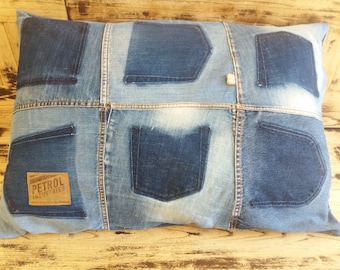 denim pillow big