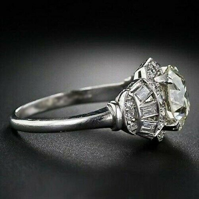 Old European Cut Diamond Vintage Ring Seven Stone Ring Woman/'s Art Deco Engagement Ring Antique Edwardian Ring Anniversary Gift Ring