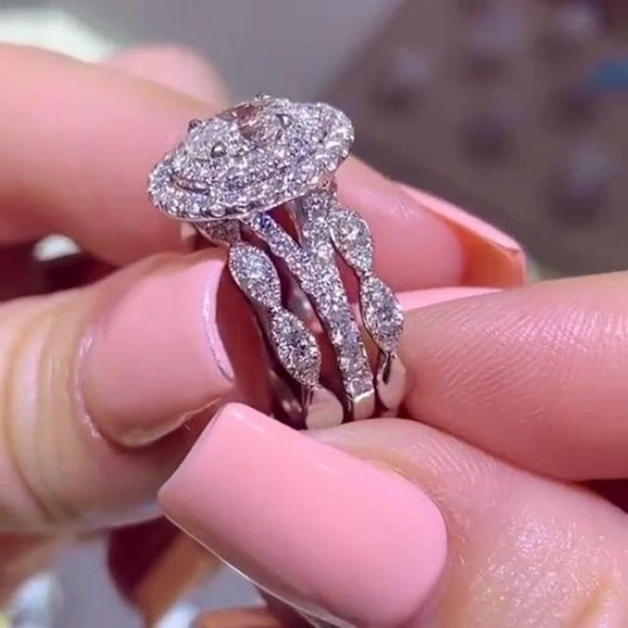 Enhancer Guard Ring/ Wrap Guard Band/ Oval Cut Diamond Etsy