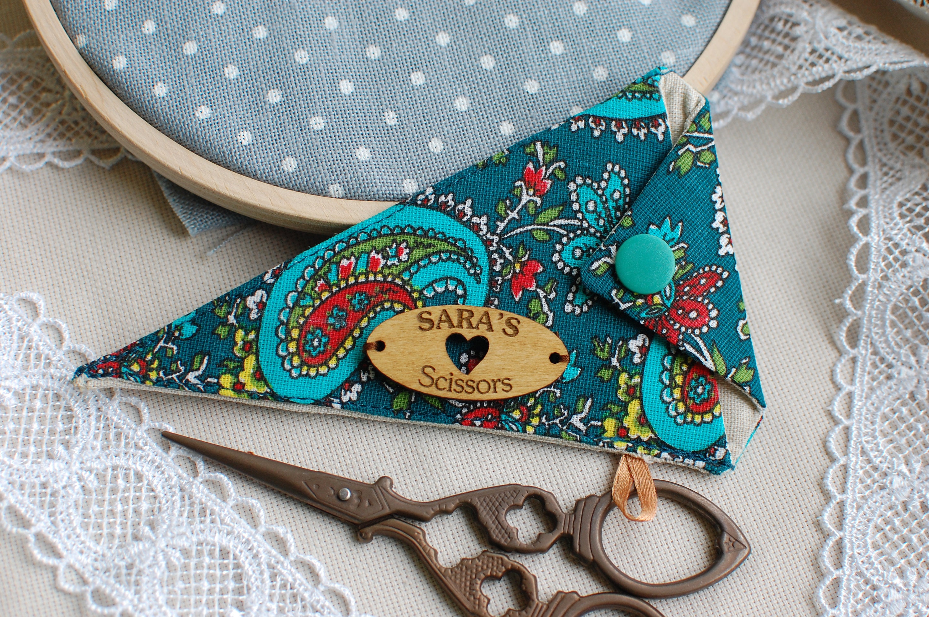 Scissors case Personalized for cross stitch kit embroidery Etsy