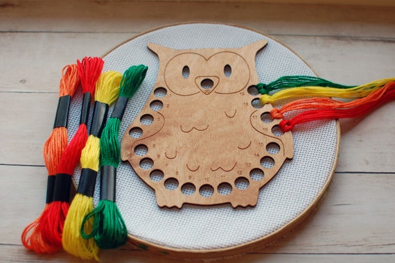 Owl Embroidery Floss Holder Owl Embroidery Floss Holder