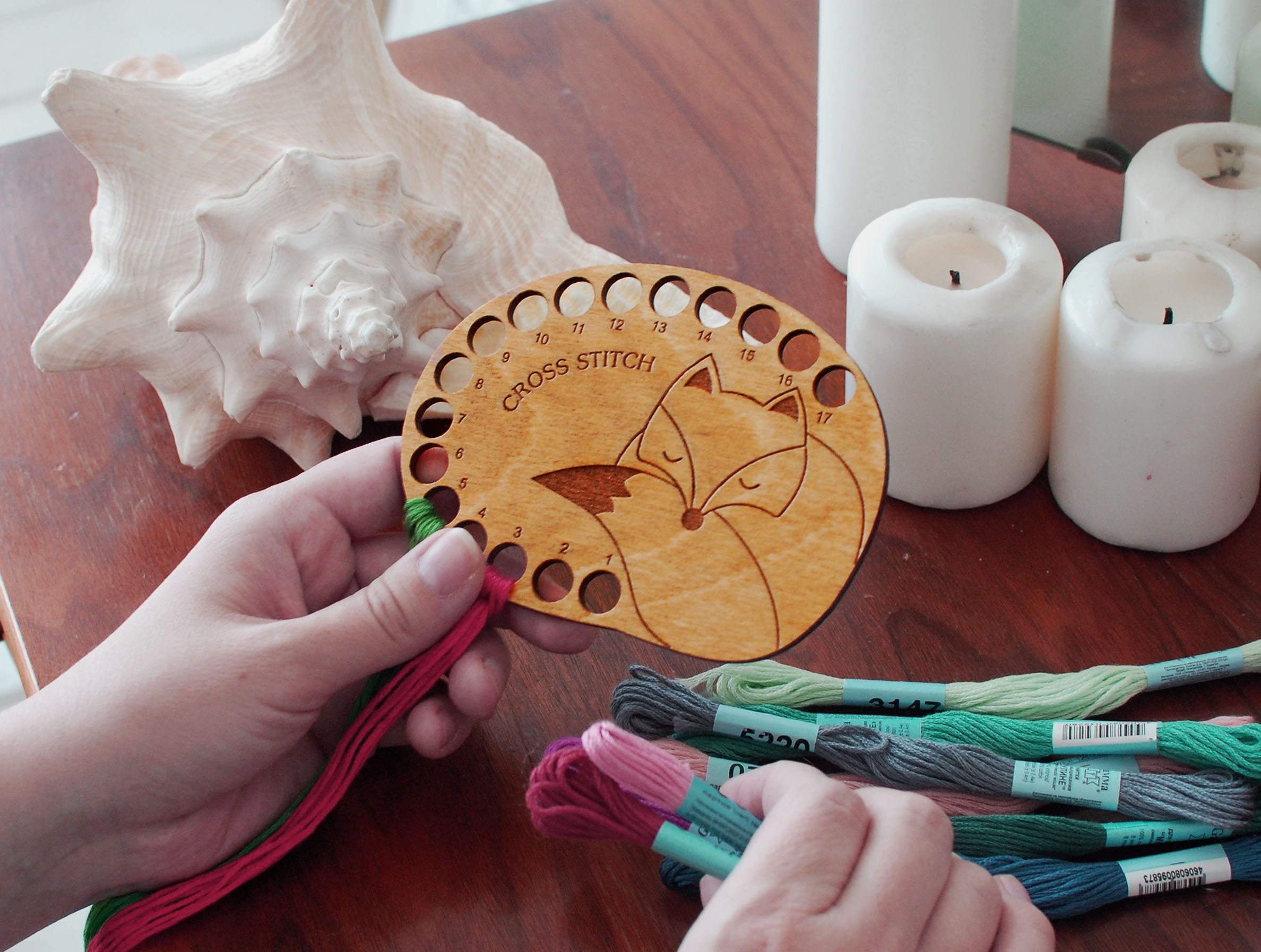 Cross stitch thread organize fox thread organise embroidery Etsy