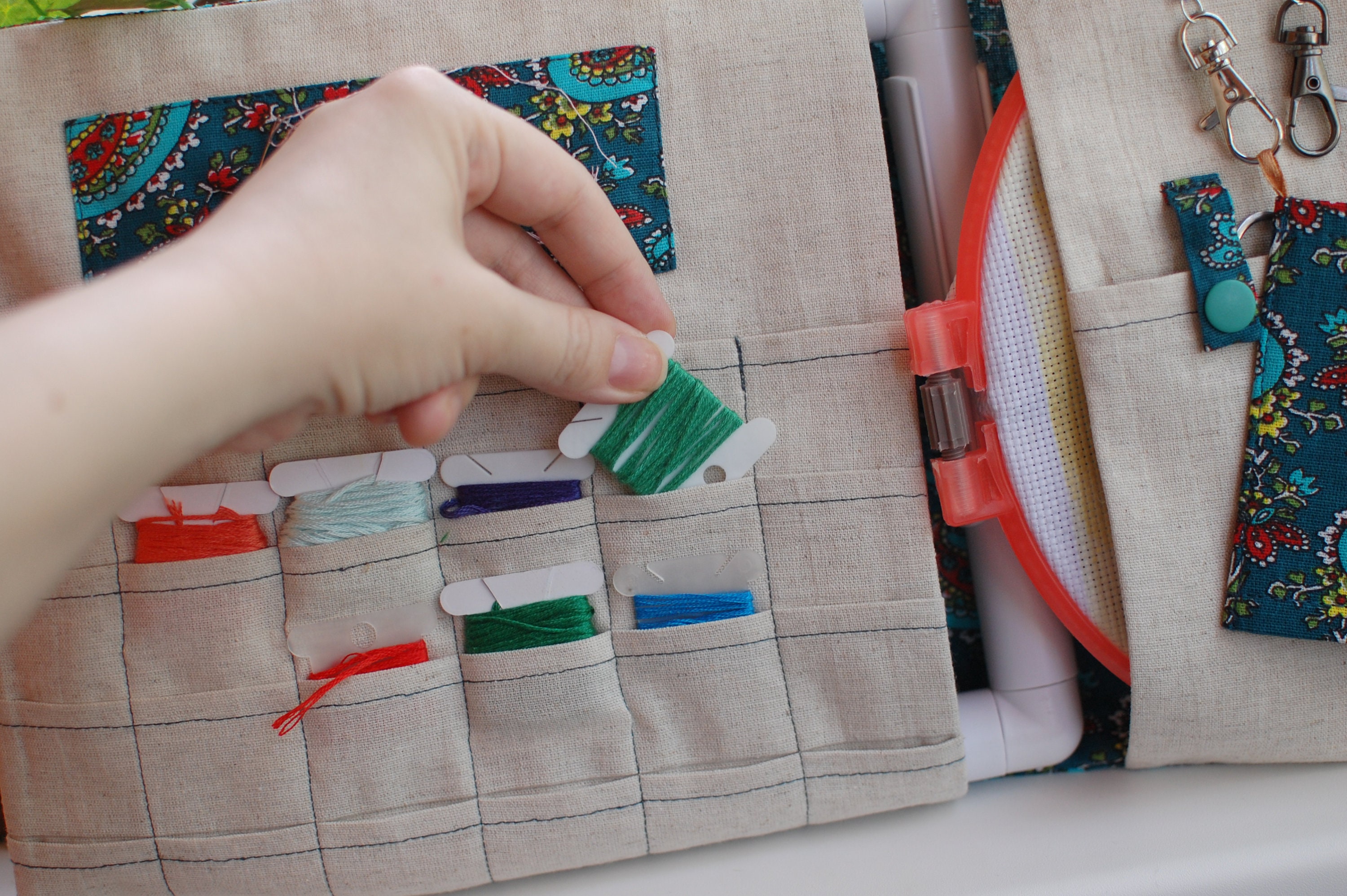 Cross stitch project bag for embroidery supplies cross stitch Etsy