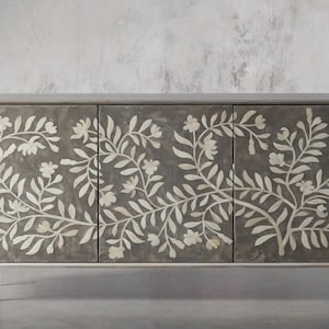 Hand Carved Indian Bone Inlay Console/Dresser