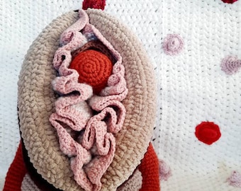Vulva and Clitoris Pillow 2 in 1 CROCHET PATTERN