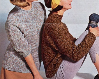 Vintage Womens Sweater Knitting Pattern Pdf Ladies Fitted