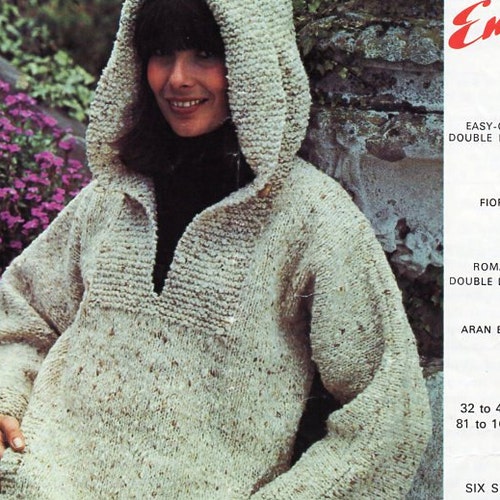 Womens Hooded Sweater Knitting Pattern 