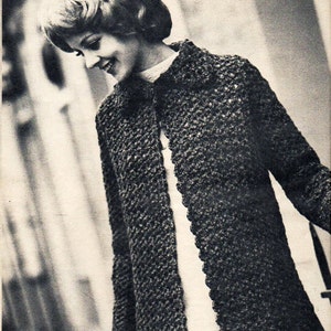 Vintage Womens Crochet Jacket Crochet Pattern Pdf Ladies Crochet Coat ...