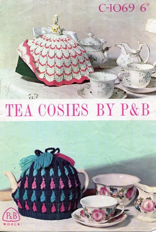 Vintage Tea Cosy Cozy Knitting Pattern PDF Doll Tea Cosy Tea Cozies Tea