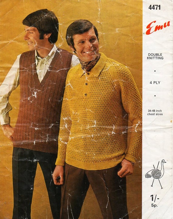 mens knitted polo jumper