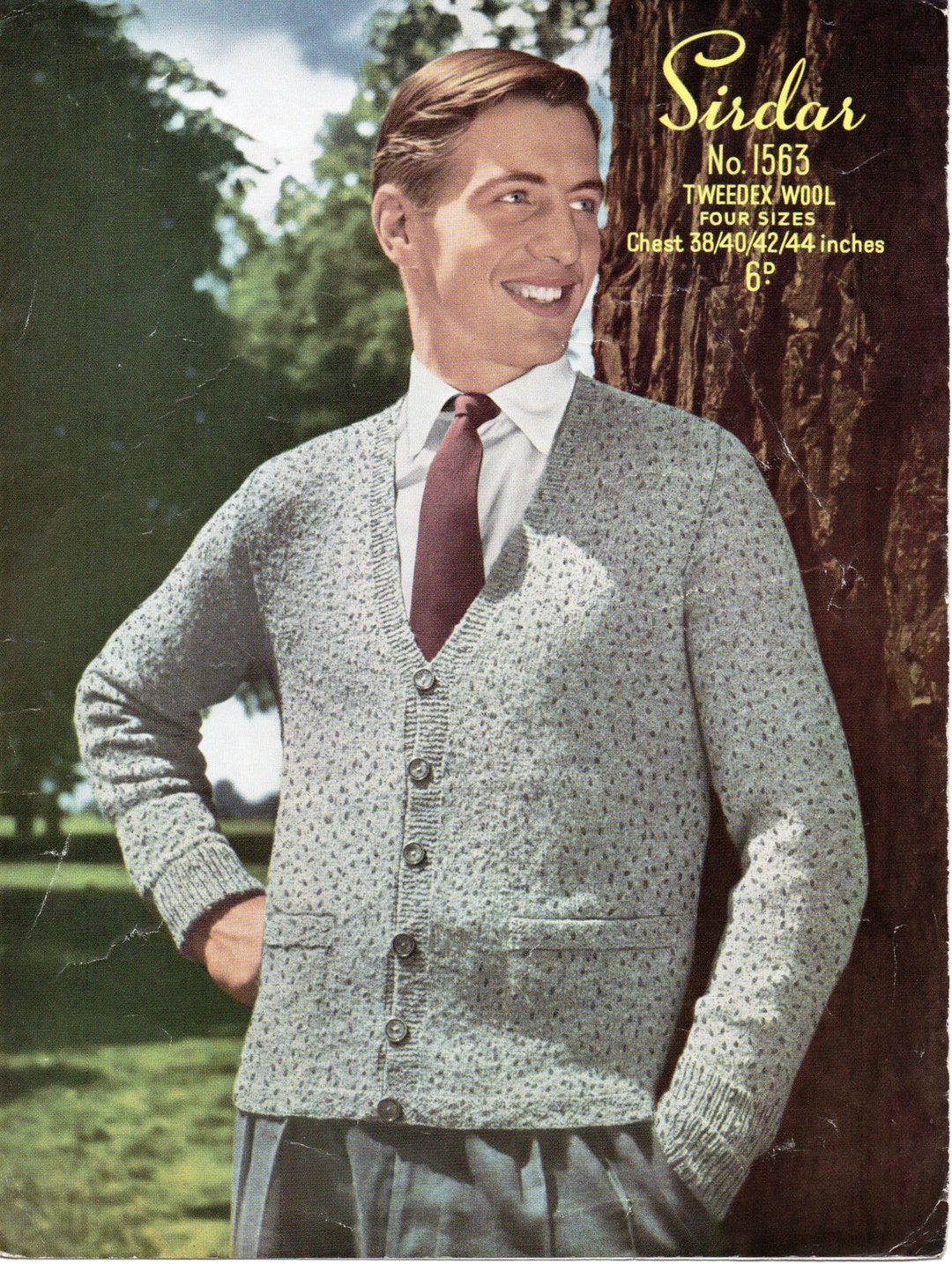 Mens Cardigan Knitting Pattern Pdf Mens Jacket Vintage 50s Etsy UK