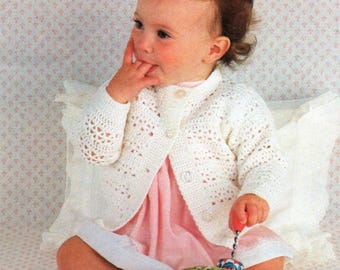 Baby Crochet Cardigan Pattern, 4ply Jacket (PDF Download)
