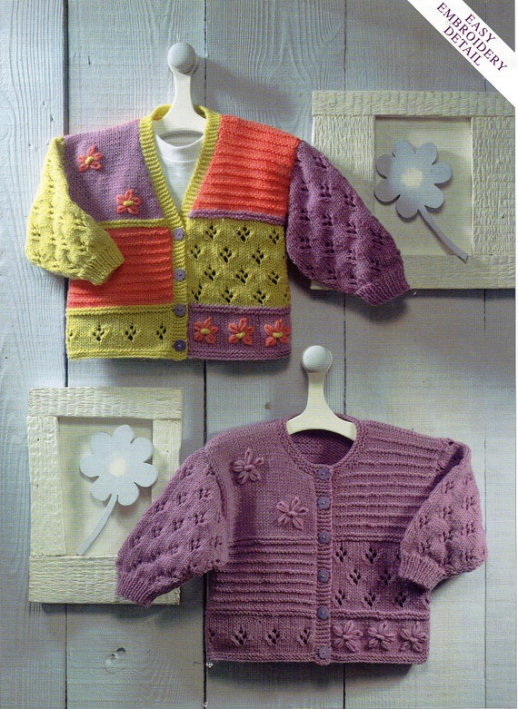 Buy Baby Childrens Patchwork Cardigan KNITTING PATTERN Pdf