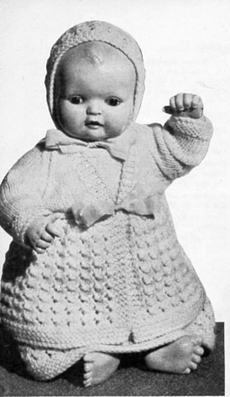 Doll Clothes Knitting Pattern Pdf Baby Doll Outfit 12 14 16 - Etsy UK