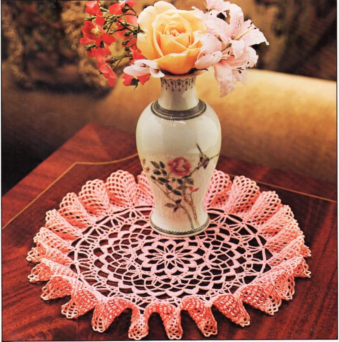 Crochet Ruffle Doily Pattern Crochet Pattern Pdf Vintage 70s Crochet ...