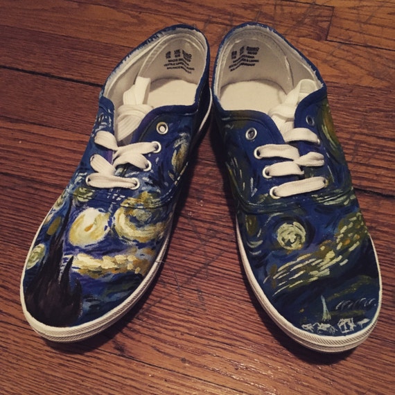 Benutzerdefinierte Sternennacht Schuhe gemalt Benutzerdefinierte Sternennacht Schuhe gemalt
