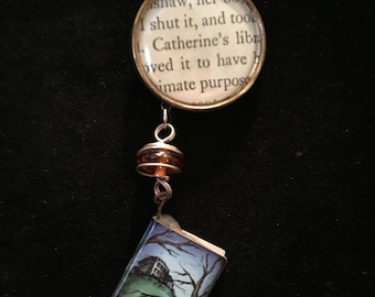 Wuthering Heights Book Charm Necklace