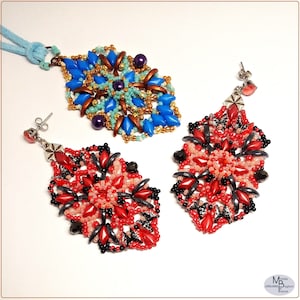 steel Monachelle Beaded bracelet sets beaded necklace and earrings red pendant earrings