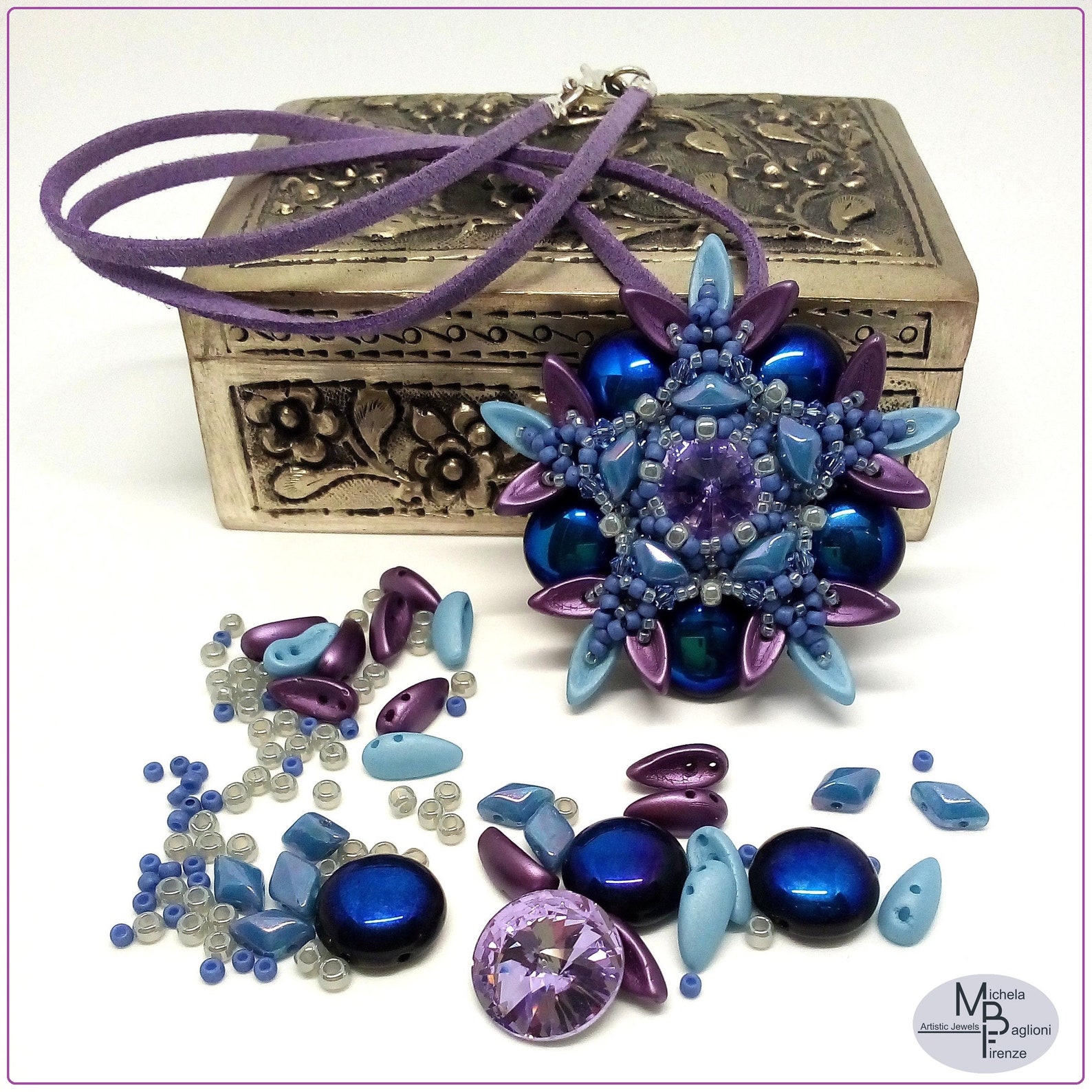 TUTORIAL Ciondolo con Candy beads 12mm Chilli beads Rivoli Etsy