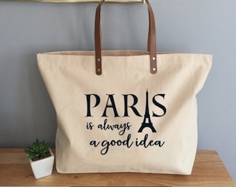 Paris Is Always A Good Idea Tote Bag, Paris Lover Tote Bag, Paris Girls Trip