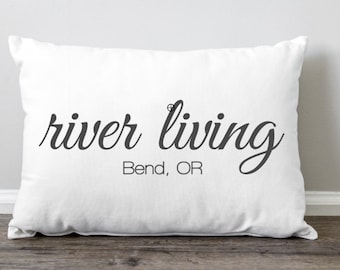 Fluss Wohnen Kissenbezug, Fluss Wohnen Lage Stadt & Zustand Kissen