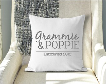 Grandparents Pillow, Grandparent Announcement, Baby Announcement, Grandma Gift, Mothers Day Gift, Grandparent Gift, New Grandparent Gift