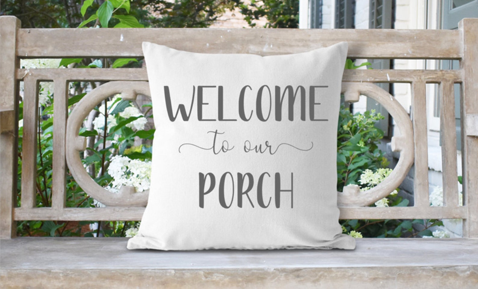 to Our Porch Pillow Outdoor Porch Pillow Etsy