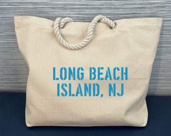 Destination Place Tote Bag, Beach Place Rope Tote, Rope Tote Beach Bag, Oversized Tote Bag