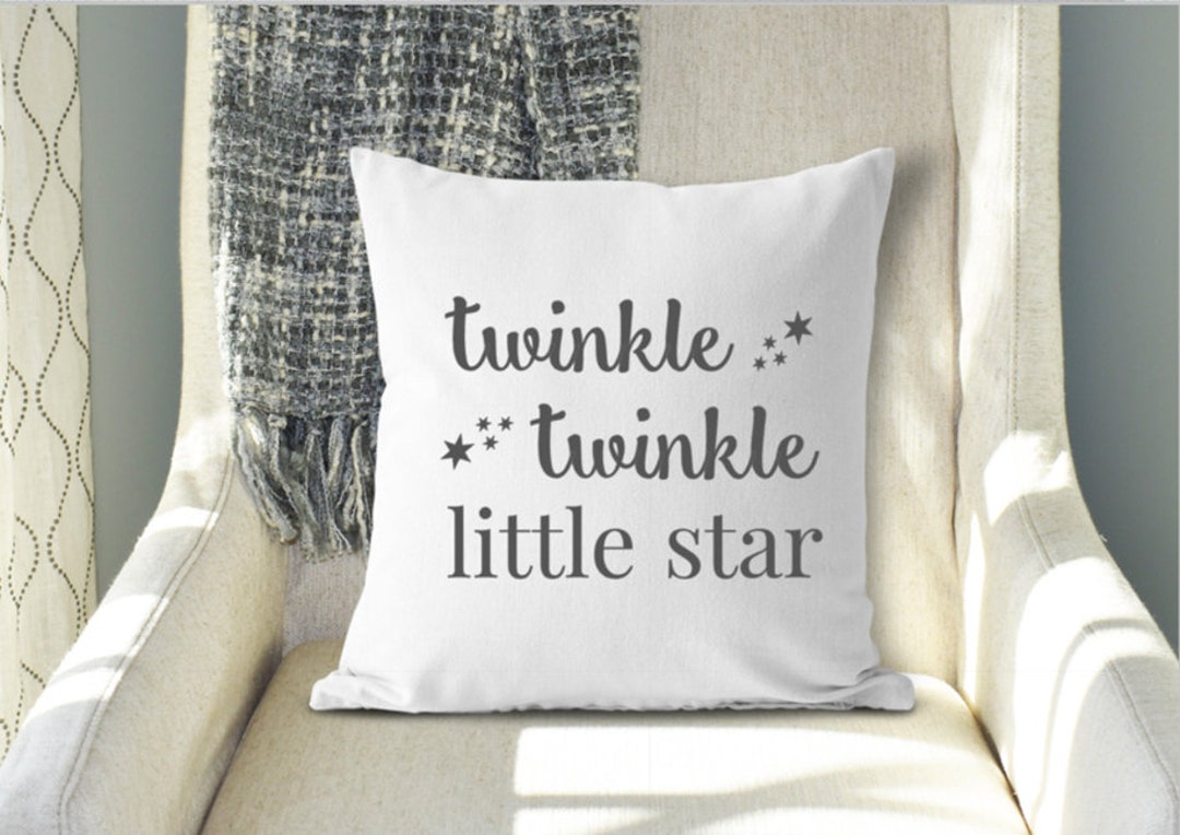 Twinkle Twinkle Little Star Nursery Childrens Pillow, Baby Shower Gift ...