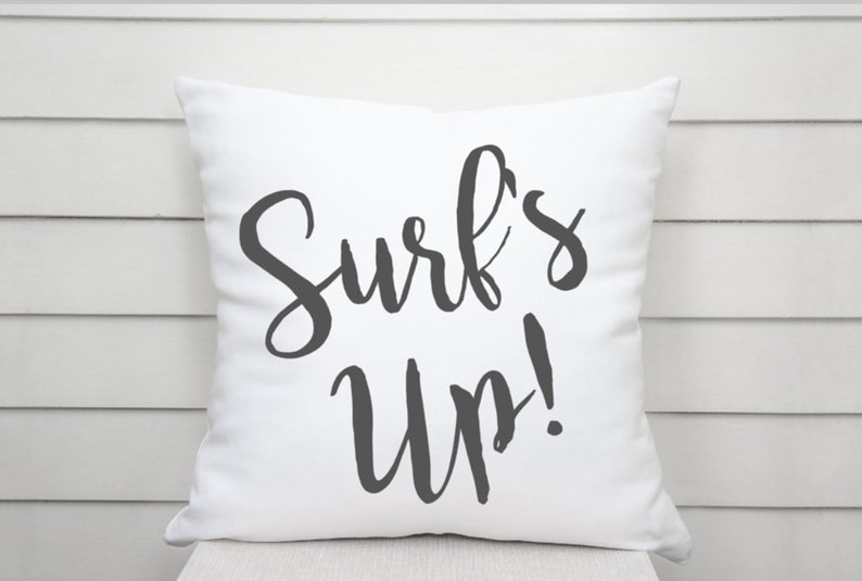 Surfs up Pillow Surf Lover Surfs up Lingo Surfing Home Decor Etsy