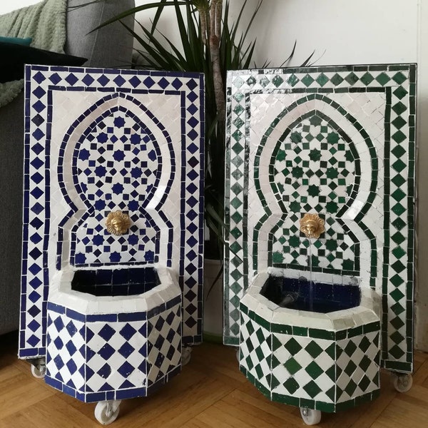 Fontaine à eau en mosaïque ou Zellij pour intérieur et extérieur - Original Morocco-