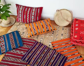 Kilim pillow, hand knit-bohemian kilim-