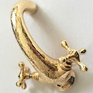 Kupfer - Messing Badezimmer Wasserhahn - Handgraviert