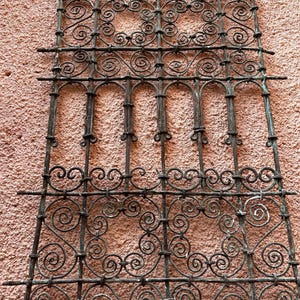 Arabesque Wrought Iron Window Panel - Grille - UNIQUE Riad Marrakech Decoration