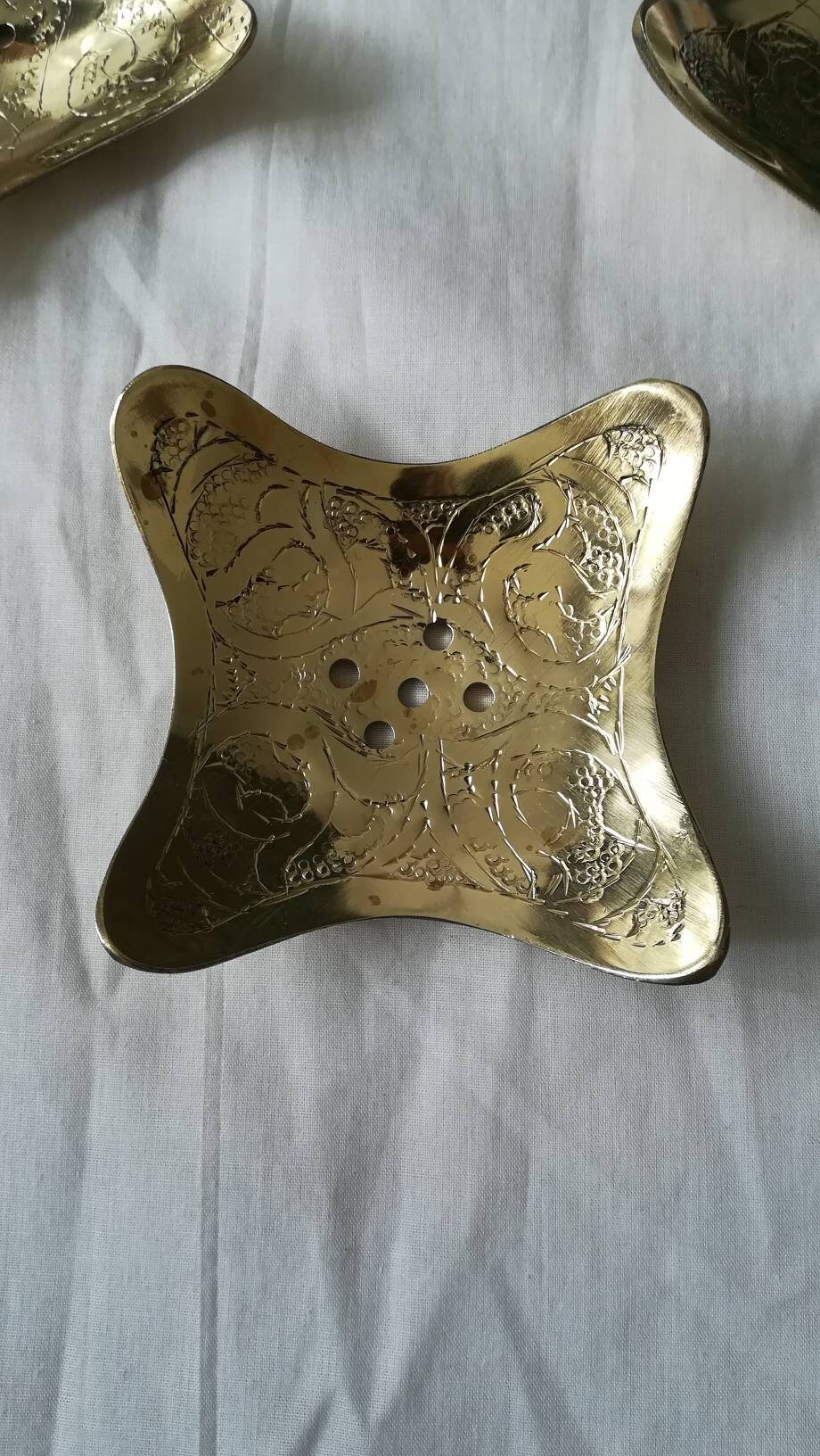 Porte Savon en Cuivre Gravé _ Original Gift