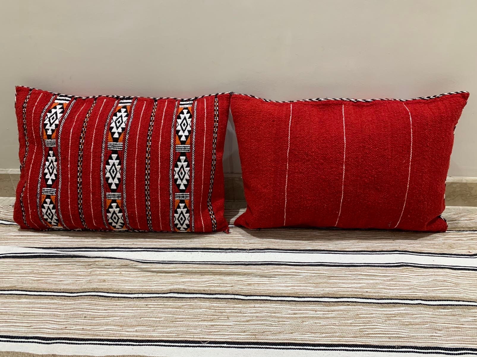 Livraison Offerte - Coussin Berbère Marocain Henel Kilim Fait Main Marrakech Cushion -