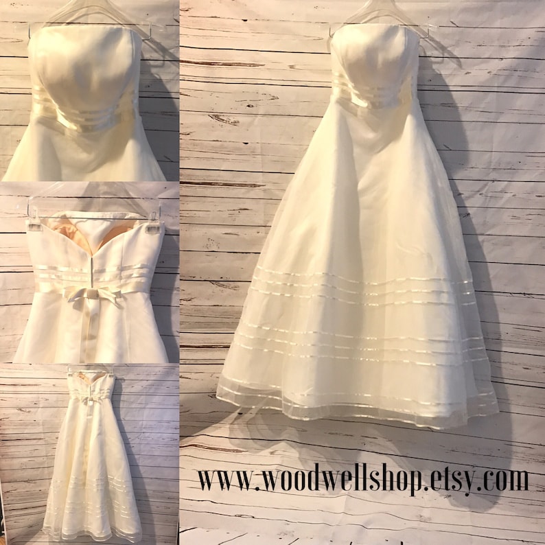 Vintage Davids Bridal Wedding Dress Formal Dress Cream Off Etsy