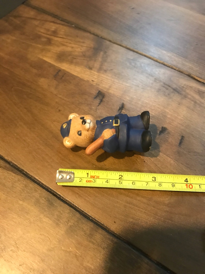 Homco Cop Police Teddy Bear Animal Figure Figurine 1406 Porcelain Home Decor