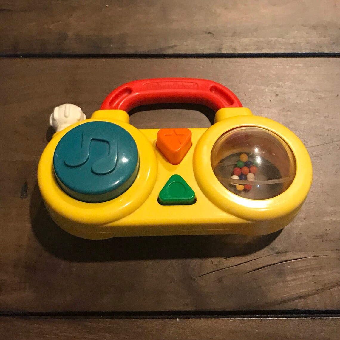 Vintage Fisher Price Baby Rattle Colorful Rattle Christmas Etsy