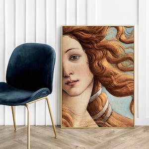 Póster de El nacimiento de Venus de Botticelli, impresión en lienzo, arte popular famoso