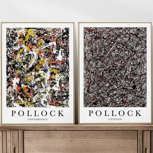 Set of 2 Prints, Set of 2 Wall Art, Set of 2 Pollock posters  Art Posters