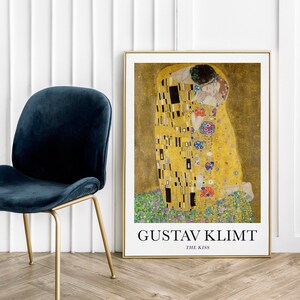 Gustav Klimt The Kiss - Poster Art
