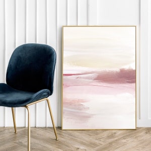 Póster abstracto, póster rosa claro, póster moderno, abstracción.