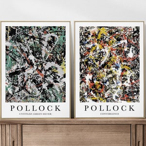 Set of 2 Prints, Set of 2 Wall Art, Set of 2 Pollock posters  Art Posters